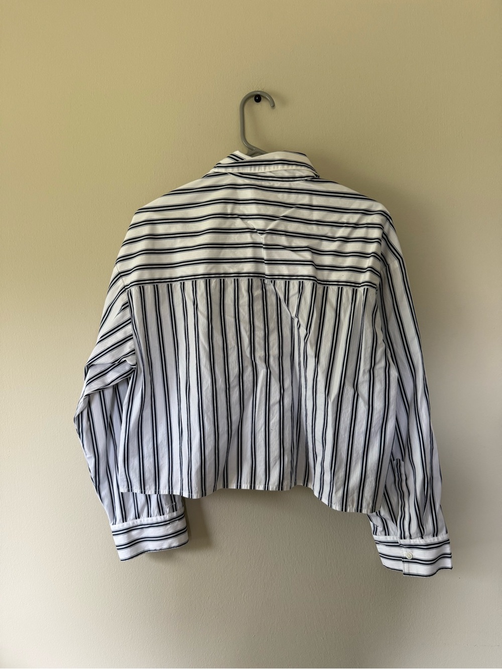 Madewell straight hem shirt poplin navy stripe - Picture 6 of 6
